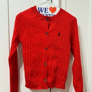 Red Cable Knit Sweater